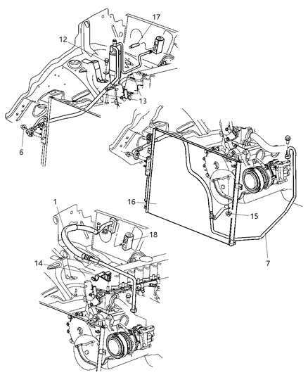 2002 Jeep Grand Cherokee Line-A/C Discharge Diagram for 55117262AB