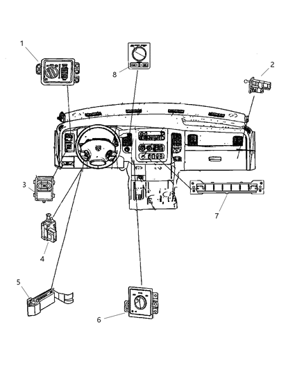 2011 Ram 2500 Switch-Instrument Panel Diagram for 4602961AB
