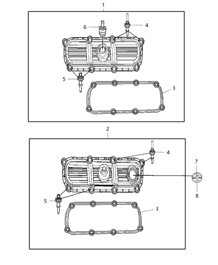2010 Chrysler Town & Country Cylinder Head & Cover Diagram 5