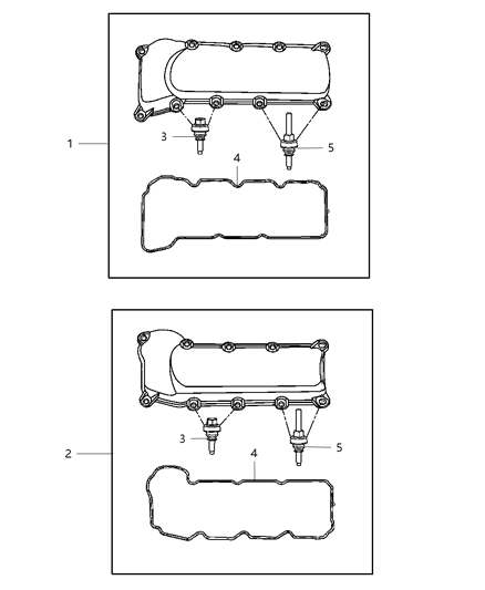 2010 Dodge Dakota Cylinder Head & Cover Diagram 1