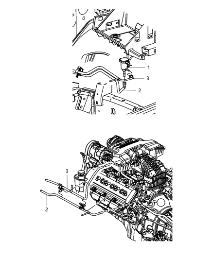 2008 Dodge Ram 3500 Emission Control Vacuum Harness Diagram