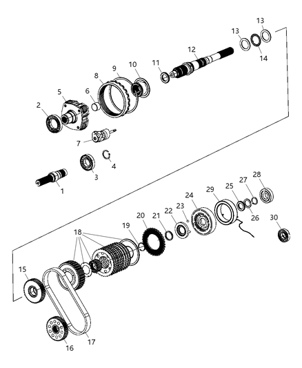 2019 Ram 1500 Chain-Transfer Case Diagram for 68089737AA