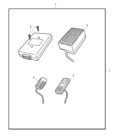 2005 Chrysler Sebring Hands Free Kit - Cellular Phone - Blue Tooth Diagram