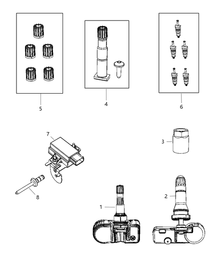 2011 Jeep Liberty Trigger-Tire Pressure Diagram for 56043332AE