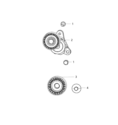 2021 Jeep Compass Pulley & Related Parts Diagram