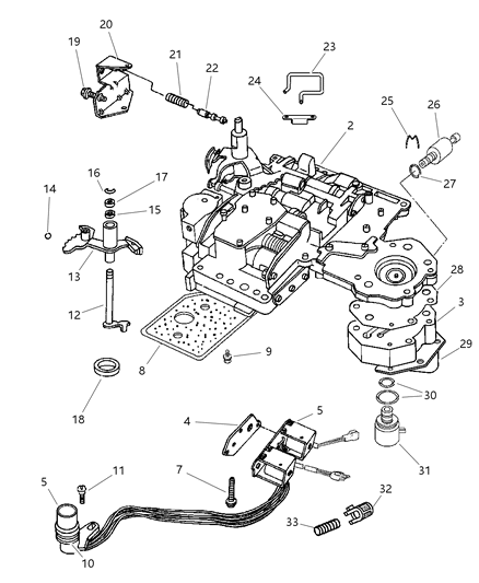 1998 Jeep Grand Cherokee Seal And Gasket Package Valve Body And Servo Diagram for 4863933