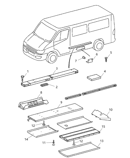 2003 Dodge Sprinter 3500 Air Ducts & Outlets, Rear Diagram