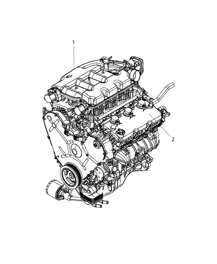 2008 Chrysler Sebring Engine Assembly & Identification Diagram 6