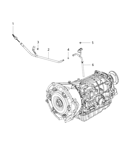 2015 Ram 4500 Oil Filler Tube & Related Parts Diagram 1