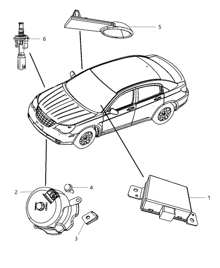 2009 Chrysler Sebring Siren Alarm System Diagram