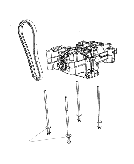 2014 Jeep Compass Balance Shaft / Oil Pump Assembly Diagram 5