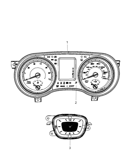 2013 Chrysler 300 Cluster-Instrument Panel Diagram for 5091748AC