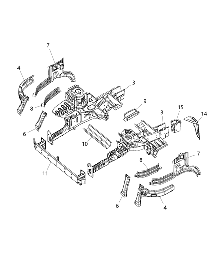 2017 Ram ProMaster 3500 Beam-Upper Load Path Diagram for 68134095AA