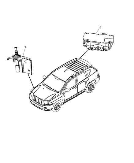 2014 Jeep Compass Switches Body Diagram