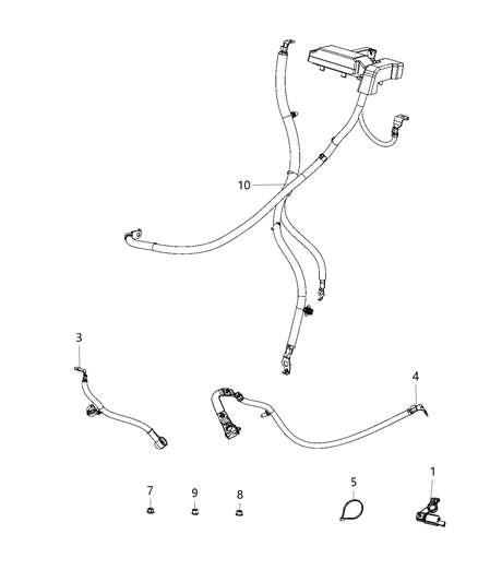 2020 Ram 3500 Wiring-Battery Diagram for 68432548AB