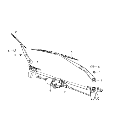 2012 Jeep Compass Front Wiper System Diagram 2