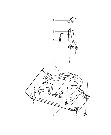 2002 Jeep Liberty Skid Plate, Front Axle Diagram