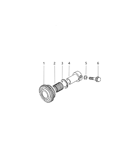 2012 Jeep Compass Reverse Idler Shaft Assembly Diagram 1