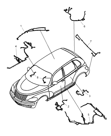 2001 Chrysler PT Cruiser Wiring-Body Right Diagram for 4671502AD
