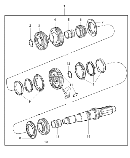 2013 Jeep Wrangler Counter Shaft Assembly Diagram