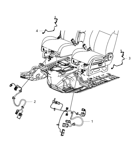 2014 Chrysler 200 Wiring - Seats Front Diagram