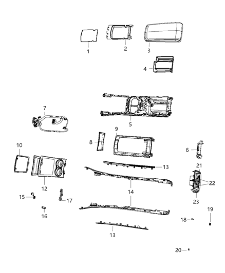 2008 Dodge Charger Wiring-Console Diagram for 4607578AC