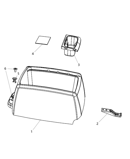 2014 Chrysler Town & Country Floor Console Front Diagram 2