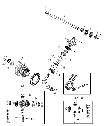 2011 Jeep Liberty Gear Kit-Ring And PINION Diagram for 68102534AA