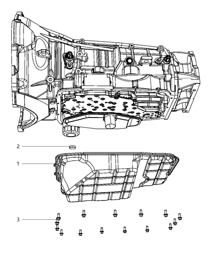 2008 Dodge Ram 2500 Oil Pan , Cover And Related Parts Diagram 3