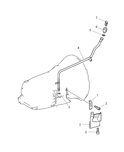 2008 Chrysler Crossfire Oil Filler Tube & Related Parts Diagram