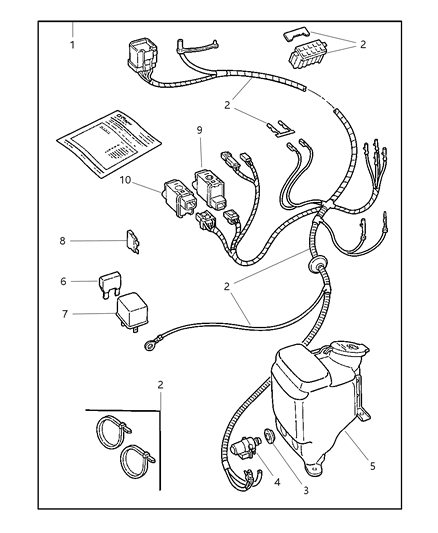 2000 Jeep Wrangler Wiring Kit-Enclosure Diagram for 82205621