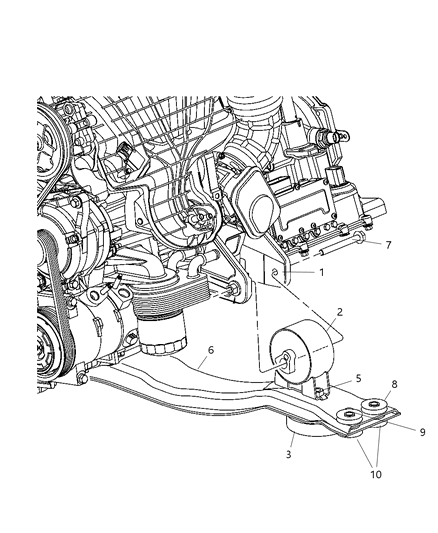 2008 Chrysler Sebring Engine Mounting Diagram 5