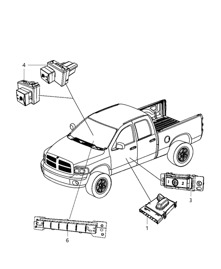 2013 Ram 3500 Switch-Instrument Panel Diagram for 68137131AB
