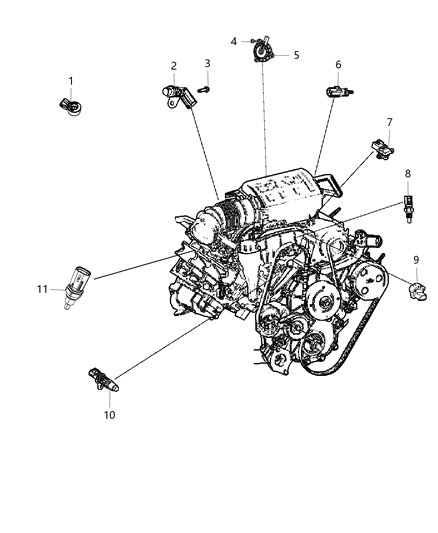 2014 Jeep Grand Cherokee Sensors, Engine Diagram 2