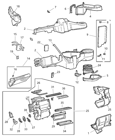 1998 Chrysler Town & Country Heater Unit Diagram