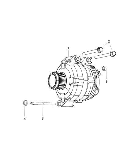 2015 Chrysler Town & Country Generator/Alternator & Related Parts Diagram 1