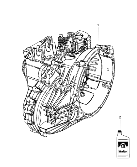 2009 Dodge Caliber Transmission / Transaxle Assembly Diagram 1