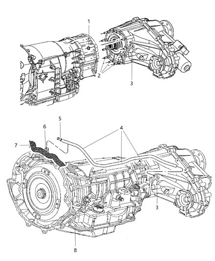 2008 Jeep Commander Transfer Case Mounting & Venting Diagram 2