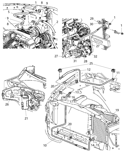 2009 Dodge Ram 2500 Line-A/C Discharge Diagram for 55057039AA