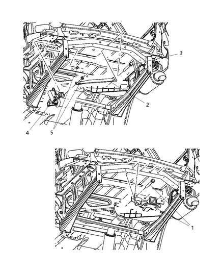 2009 Jeep Commander Tow Hooks & Hitches, Rear Diagram
