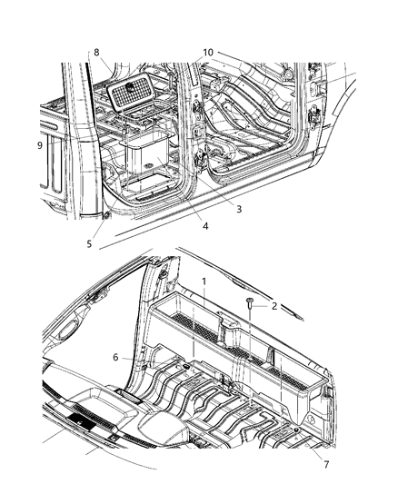 2011 Ram 2500 Rear Storage Compartment Diagram