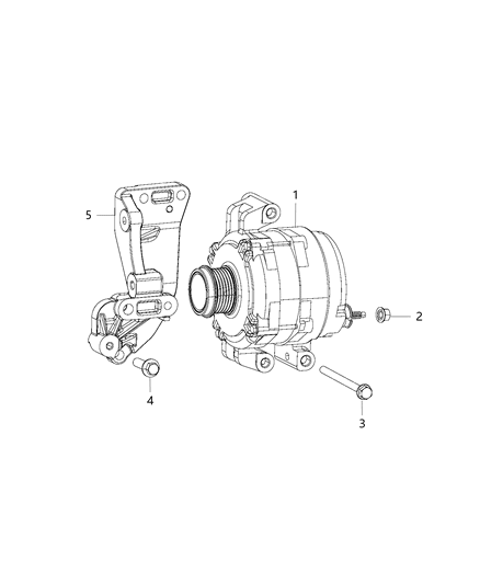 2015 Jeep Cherokee Generator/Alternator & Related Parts Diagram 2