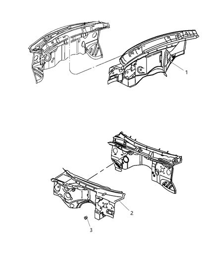 2004 Jeep Grand Cherokee Insulation, Dash And Cowl Diagram
