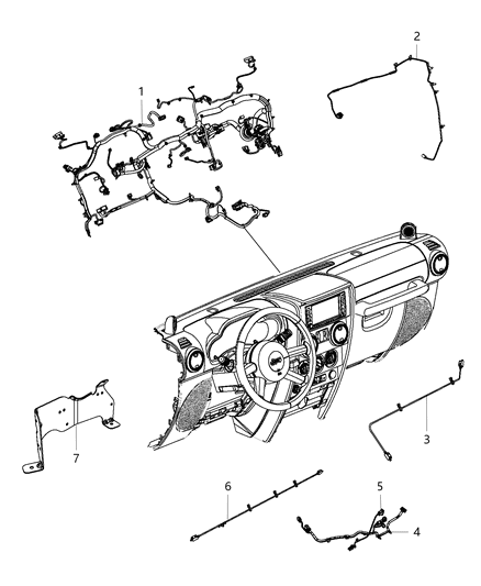 2013 Jeep Wrangler Wiring-Instrument Panel Diagram for 68205129AA