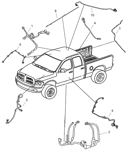 2009 Dodge Ram 3500 Wiring-Satellite Antenna Jumper Diagram for 5064208AD