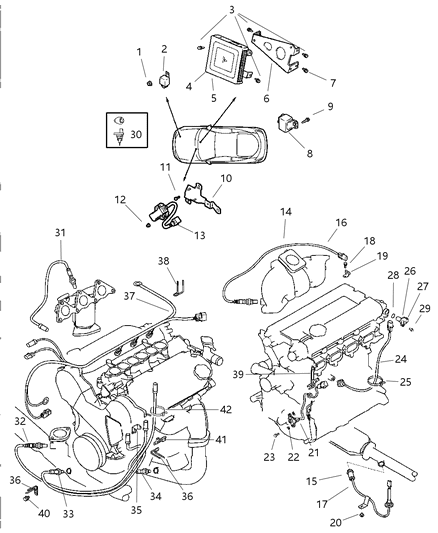 1997 Chrysler Sebring Sensor-Knock Diagram for 4557667