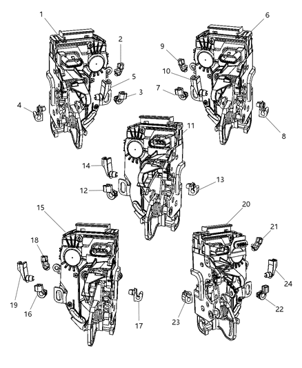 2011 Ram 1500 Latch And Clips Diagram