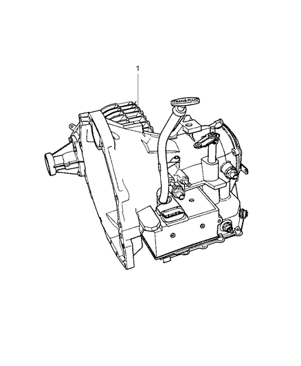 2007 Chrysler Town & Country 40TE Tran-With Torque Converter Diagram for 68100434AA