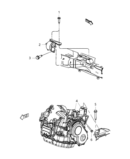 2018 Dodge Journey Engine Mounting Left Side Diagram 2