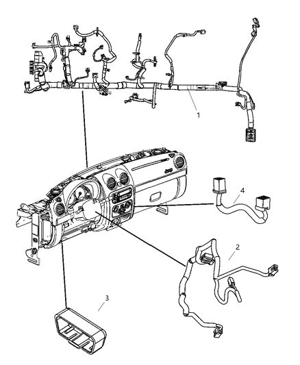 2006 Jeep Liberty Wiring-Instrument Panel Diagram for 56050843AD